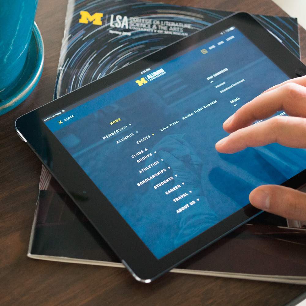 Tablet menu